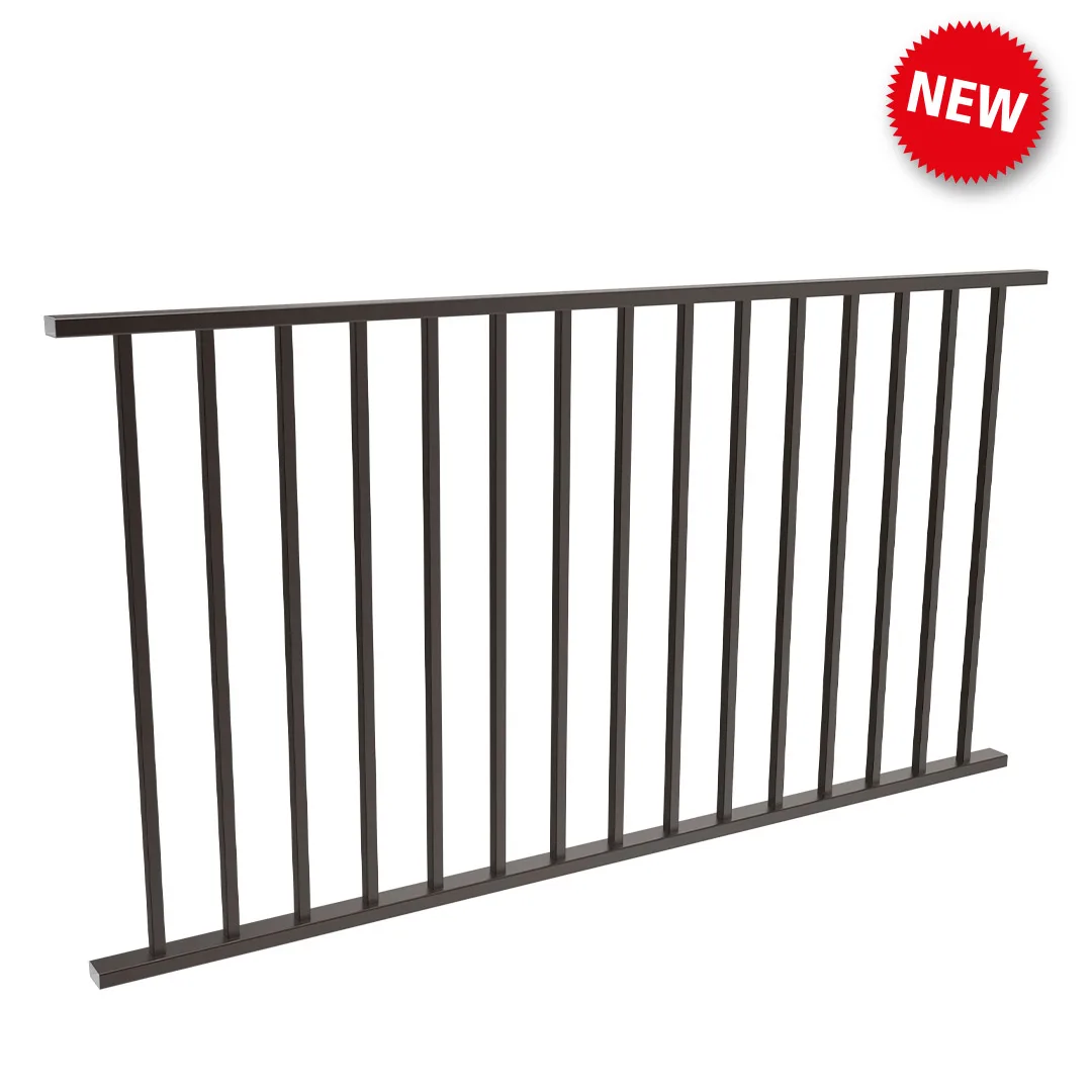 1800 mmW X 950 mmH Flat Top Balustrade Panel Black 1800 mmW X 950 mmH Flat Top Balustrade Panel Black