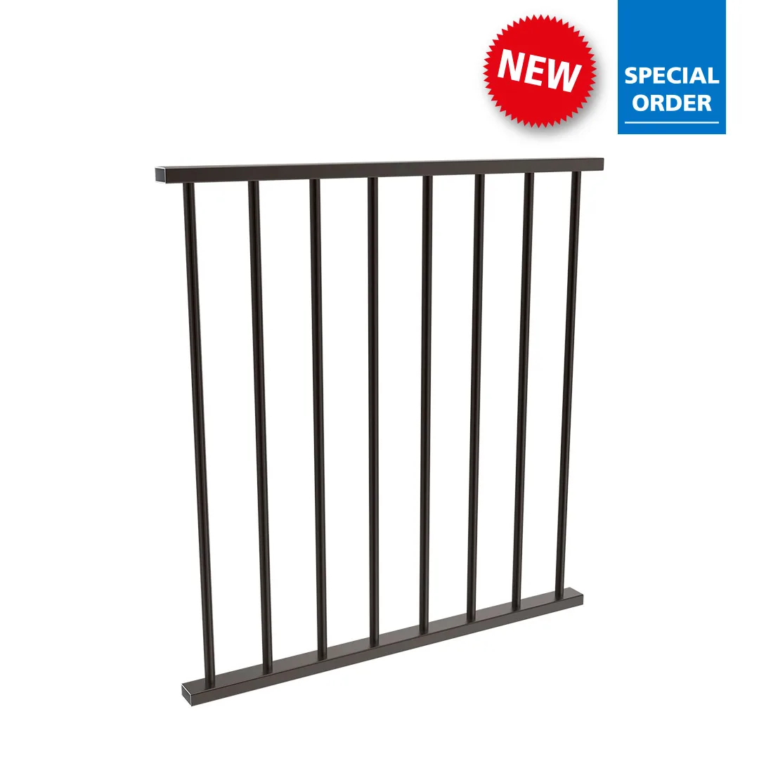 350 mm 900 mmW X 950 mmH Flat Top Balustrade Panel Black 350 mm 900 mmW X 950 mmH Flat Top Balustrade Panel Black
