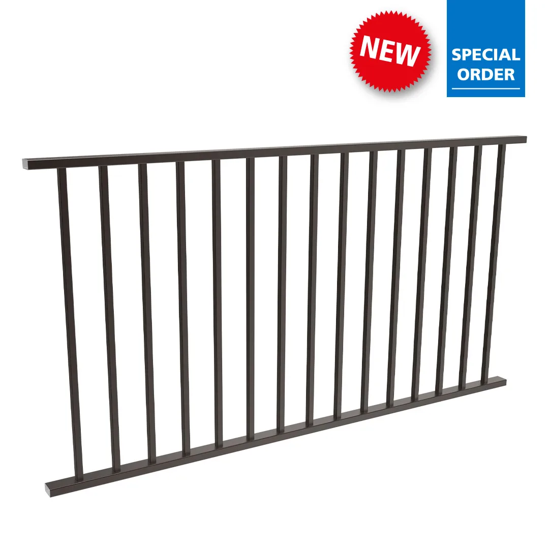 901 mm 1799 mmW X 950 mmH Square Picket Flat Top Balustrade Panel Black 901 mm 1799 mmW X 950 mmH Square Picket Flat Top Balustrade Panel Black