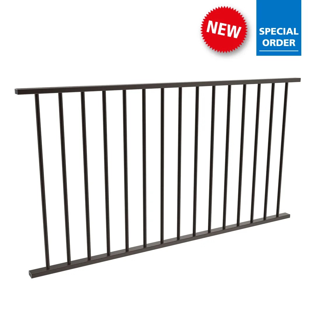 901 mm X 1799 mmW X 950 mmH Flat Top Balustrade Panel Black 901 mm X 1799 mmW X 950 mmH Flat Top Balustrade Panel Black