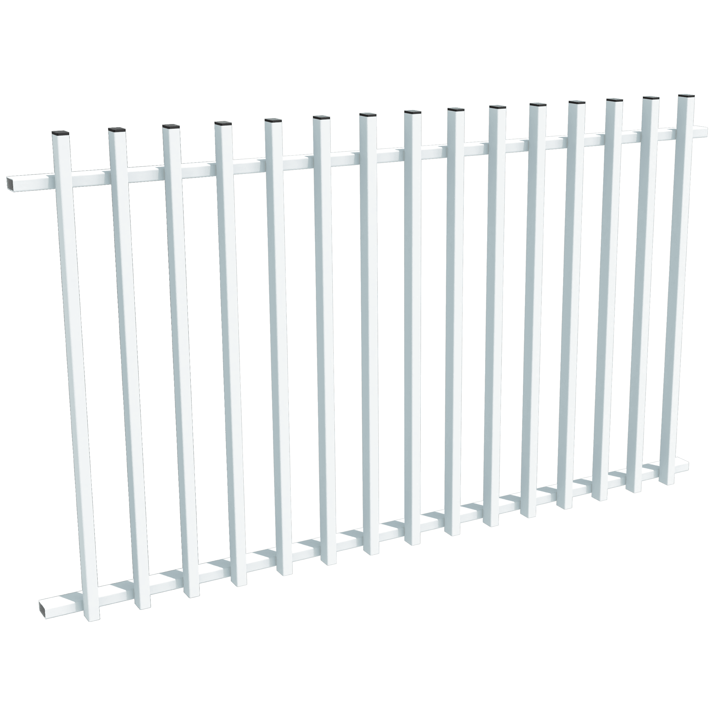 1800wx1050h Batten Balustrade 8.pearl White Gloss
