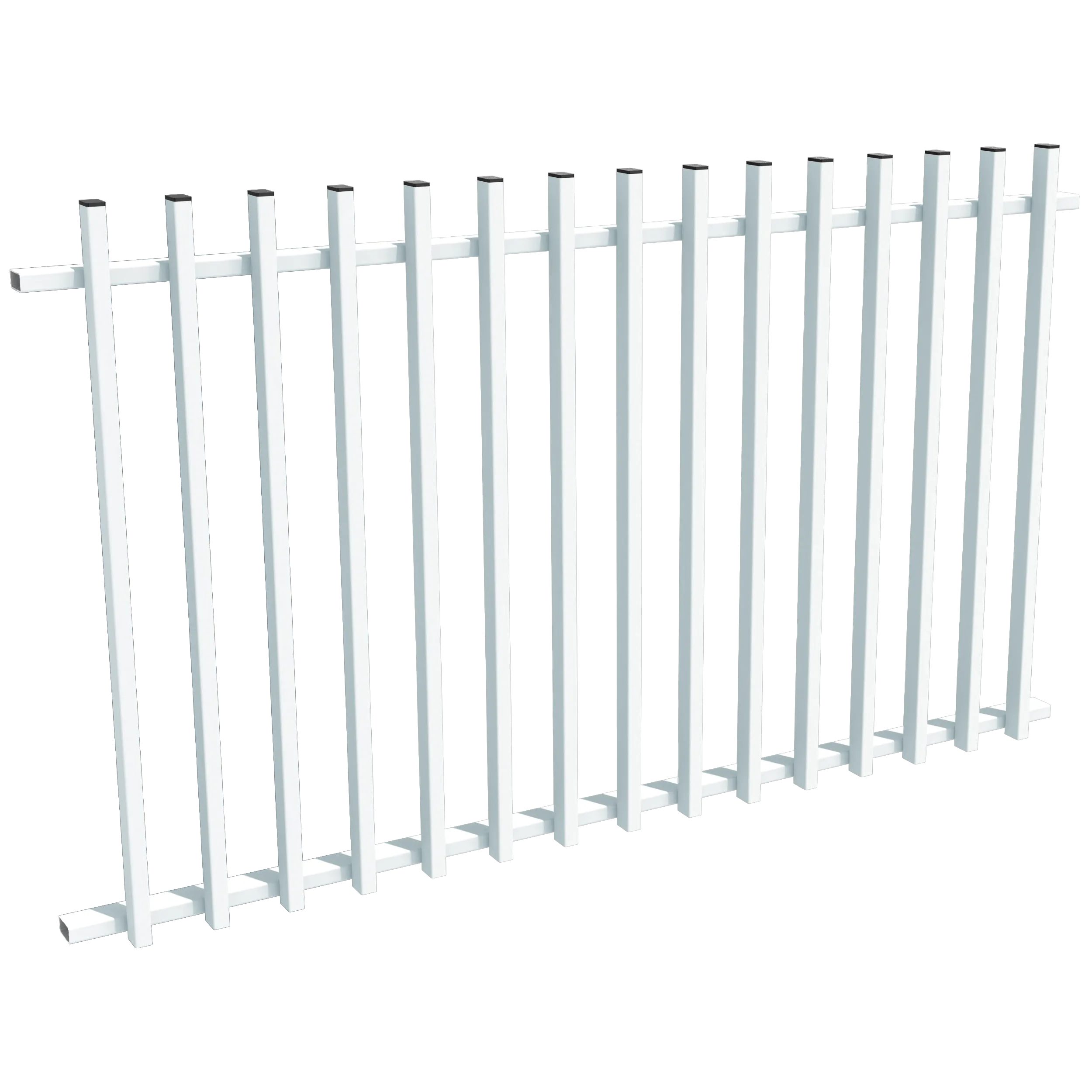 1800wx1050h Batten Balustrade 8.pearl White Gloss