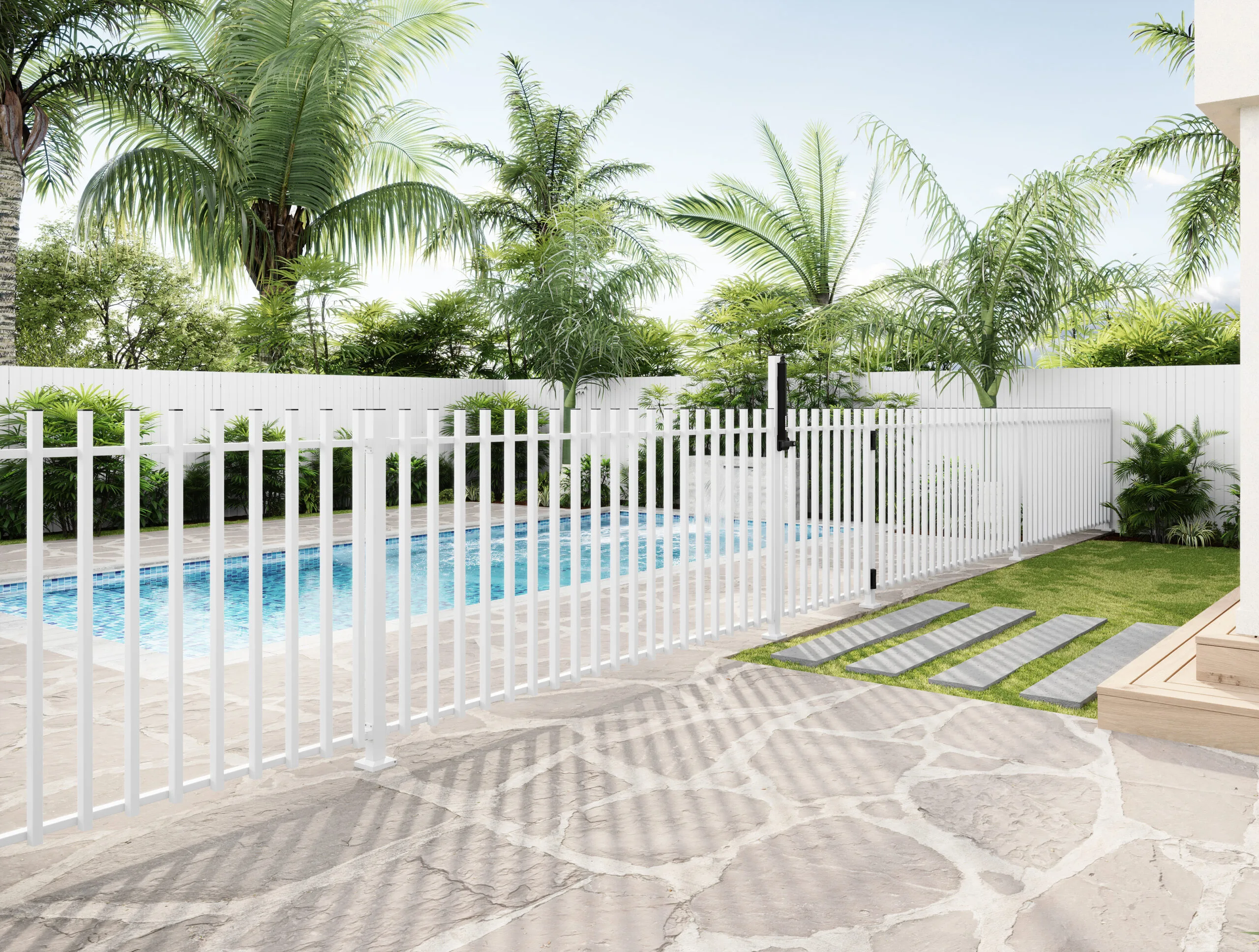 481065 Pool Boundary Fence Fence Lifestyle White 6k Cropped