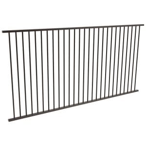 The Block 2025 Protectoral 2400x1200mm Black Aluminium Flat Top Pool Fence Panel 1600x1600
