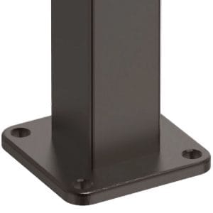 The Block 2025 Protectoral 50x50x1300mmh Black Aluminium Garden Post Flange 1600x1600