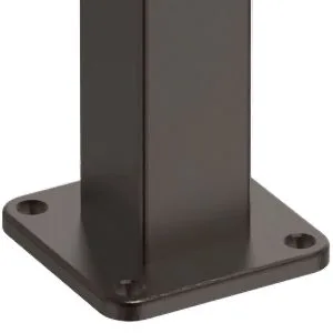 The Block 2025 Protectoral 50x50x1300mmh Black Aluminium Garden Post Flange 1600x1600