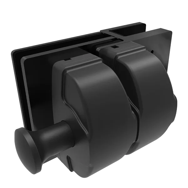 Gate latch (glass to glass) — Matt black