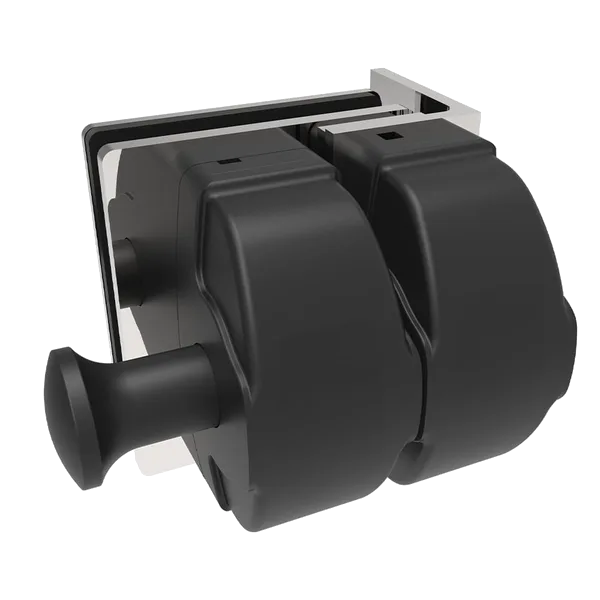 Gate latch (glass to wall) — Matt black