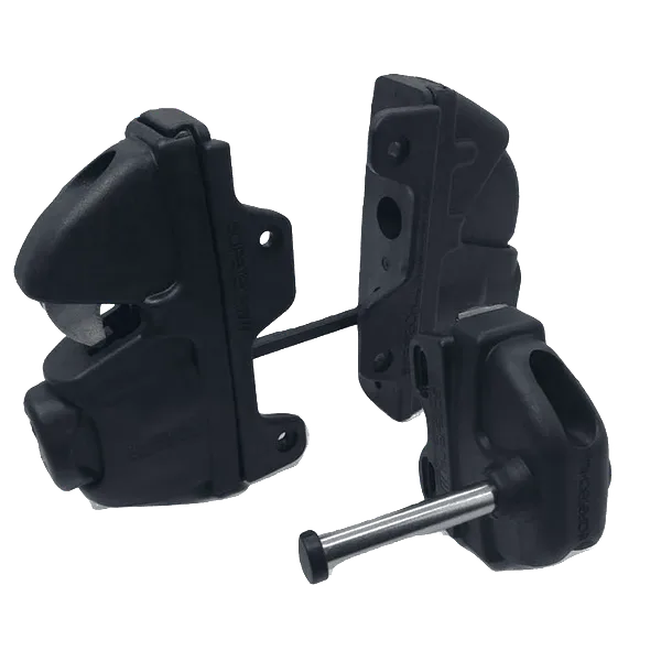 Double sided gravity latch